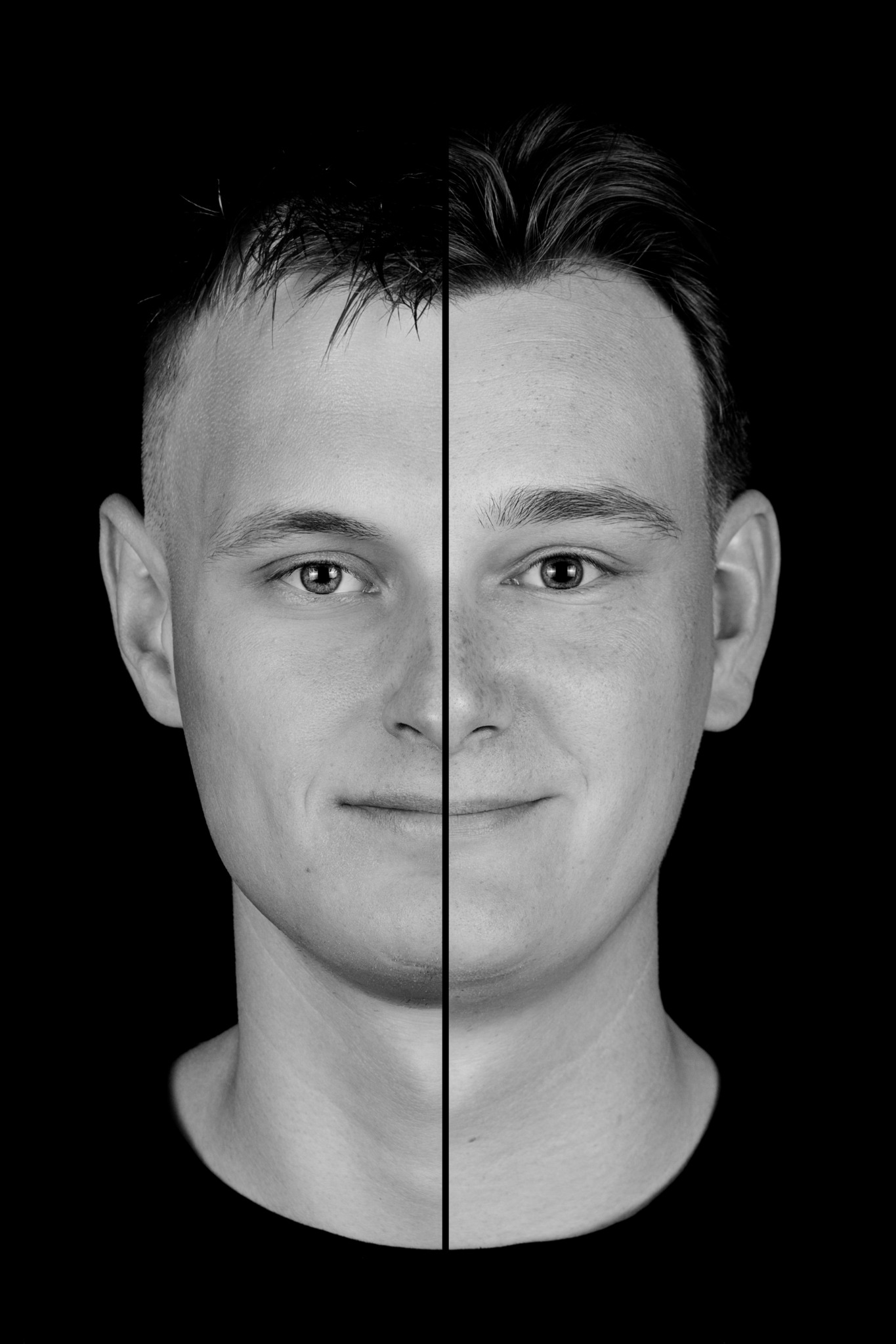 Zwart-wit 2-in-1 portret van twee jongens door Samen in Beeld Fotografie